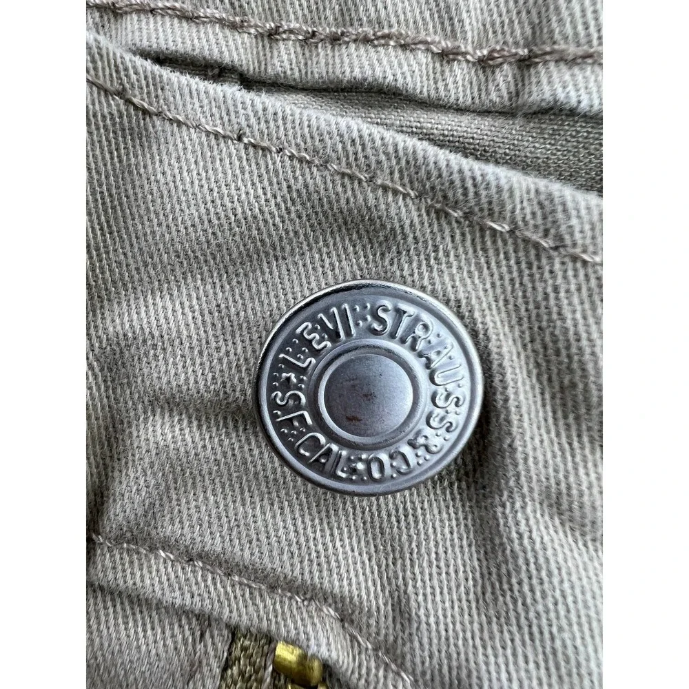 Levis 514 Mens 40x32 Beige Regular Straight Stretch Denim Jeans Light Wash